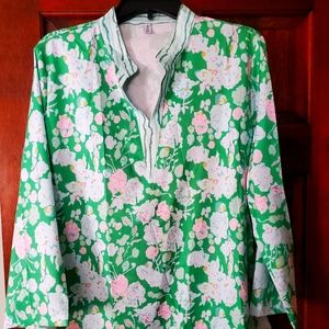 Summer Chiffon Floral Print Top